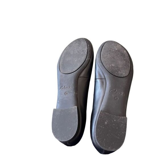 Clarks Black Flats with Bow Detail - Picture 4 of 6